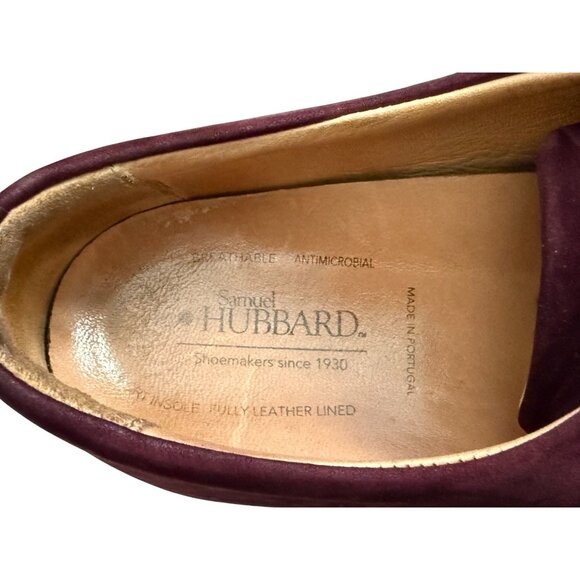 Samuel Hubbard Womens Burgundy Suede Lace-Up Oxford Shoes Size M US 6 EU 36 Leat - Picture 3 of 16